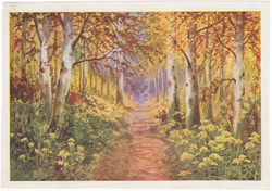 Vintage calendar art print of beautiful landscapes